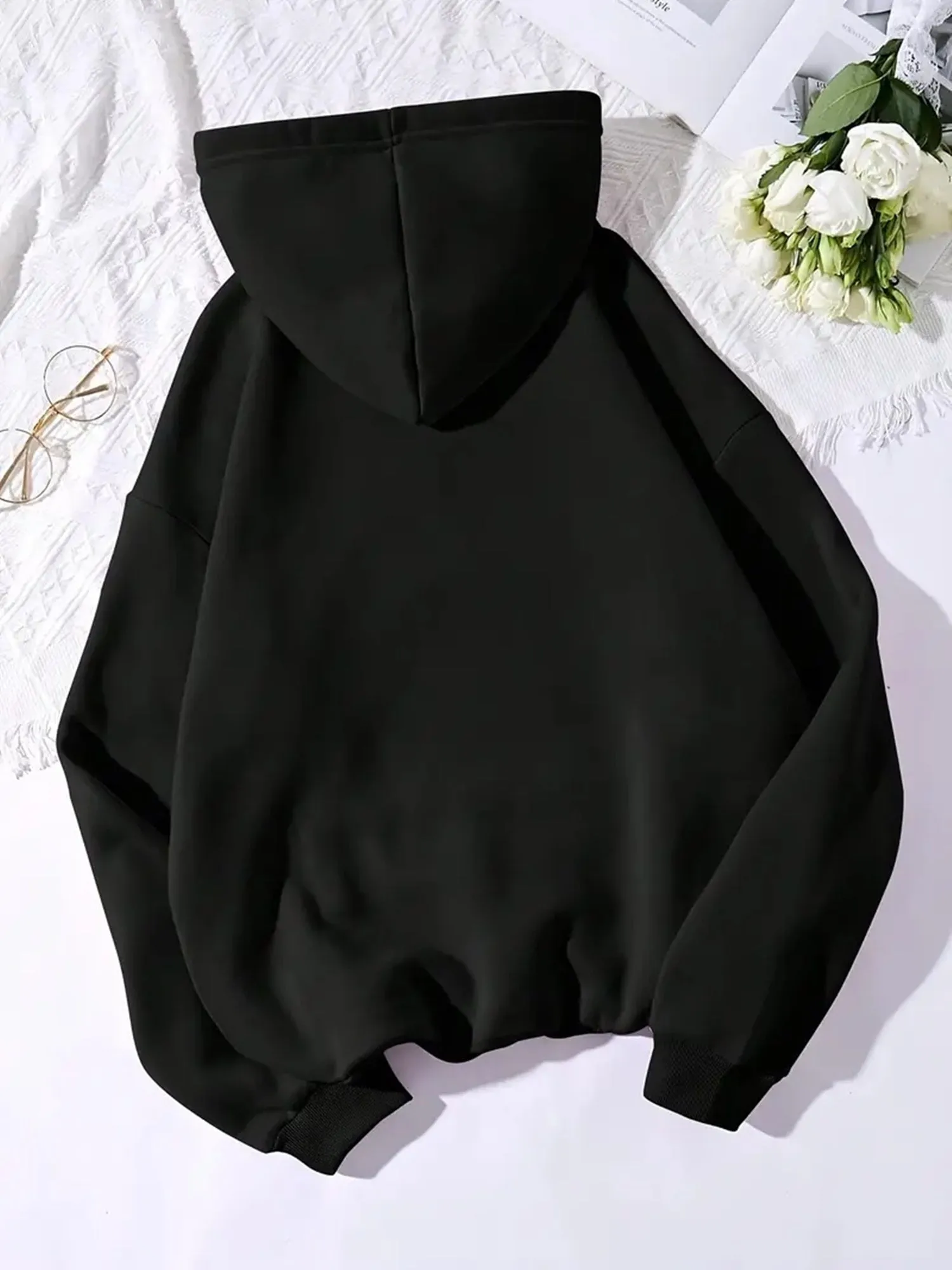Womens Trendy Graphic Hoodie with Stylish Letter Print