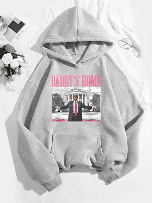 Womens Trendy Graphic Hoodie with Stylish Letter Print