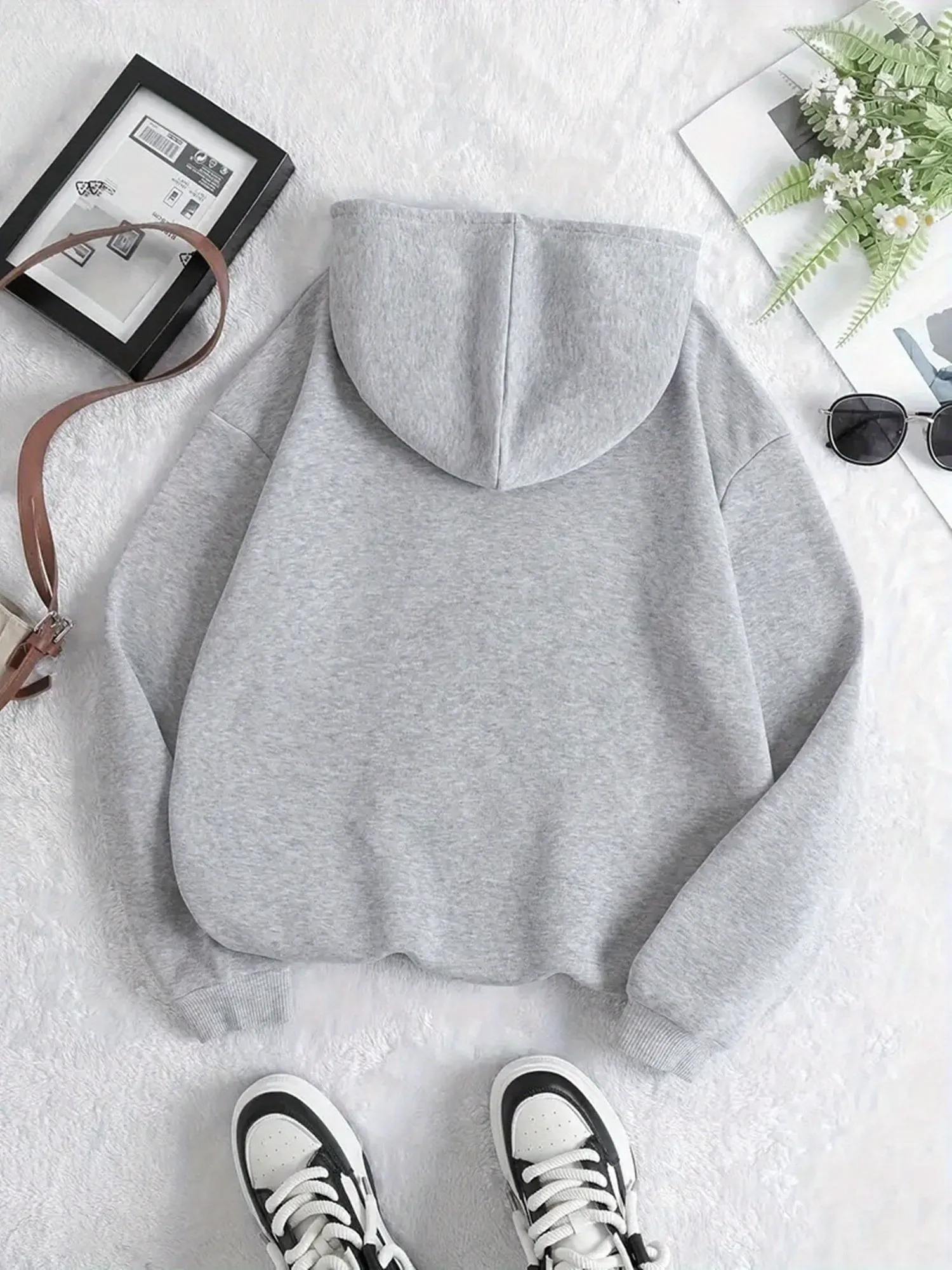 Womens Trendy Graphic Hoodie with Stylish Letter Print