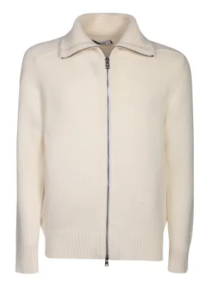 Zippered cream sweater